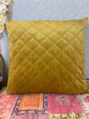 Velvet Throw Pillow , down fill , 23x23 square Rodeo Home